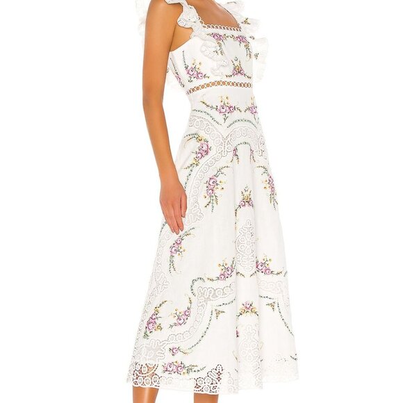 Zimmermann Allia Cross Stitch Dress $850 AUS 2 , US Medium - Picture 2 of 8